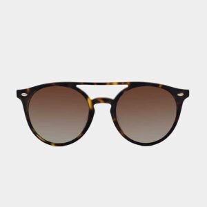 Nancy square sunglasses in black demi tortoise